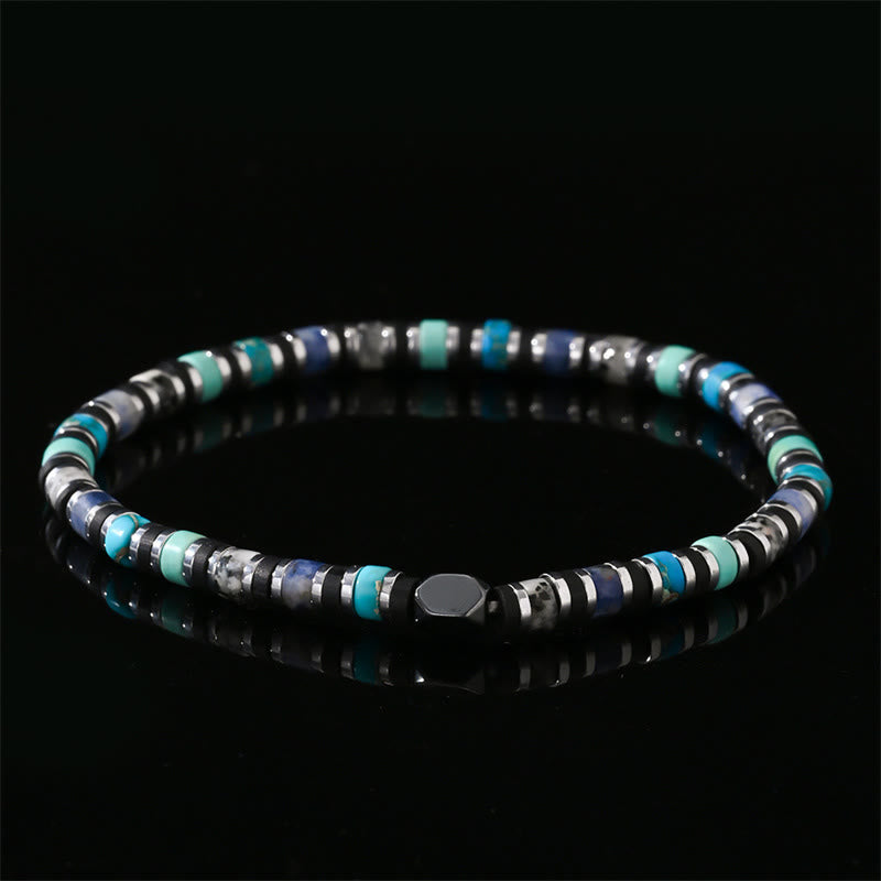 Buddha Stones Various Stones Hematite Turquoise Emperor Stone Powerful Support Bracelet