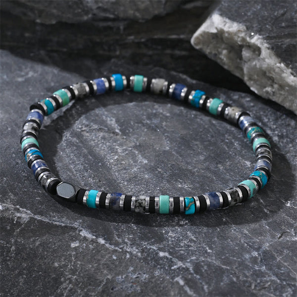 Buddha Stones Various Stones Hematite Turquoise Emperor Stone Powerful Support Bracelet