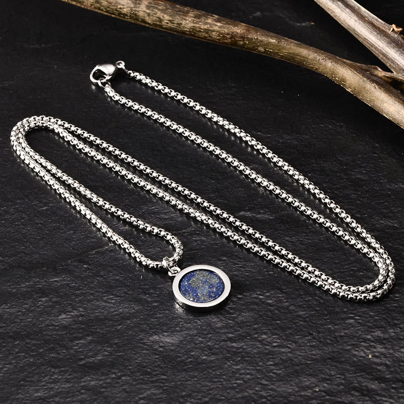 FREE Today: Courage Power Natural Stone Turquoise Tiger Eye Lazurite Malachite Necklace Pendant