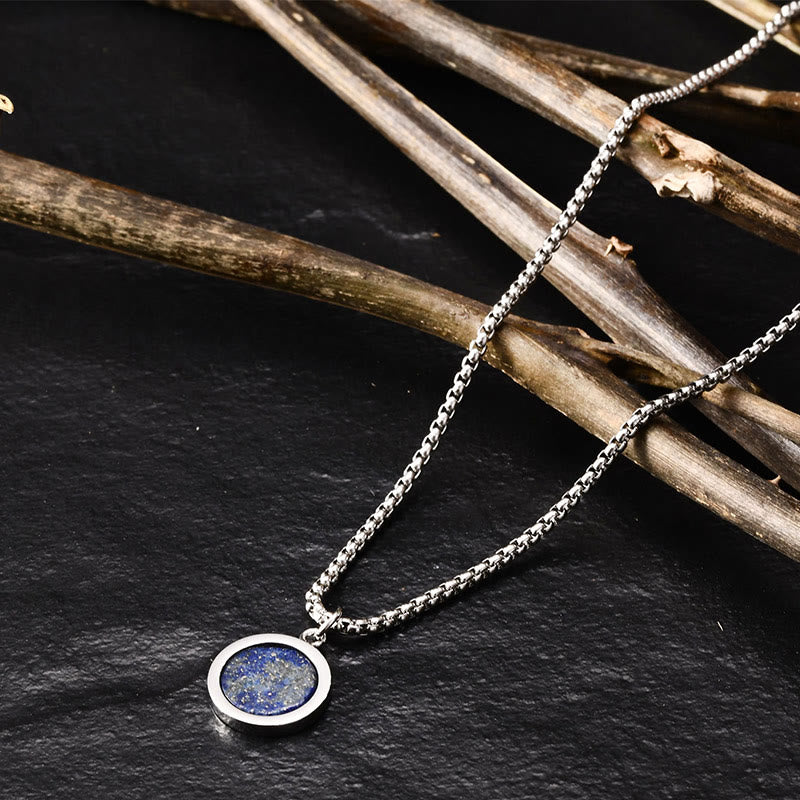 FREE Today: Courage Power Natural Stone Turquoise Tiger Eye Lazurite Malachite Necklace Pendant