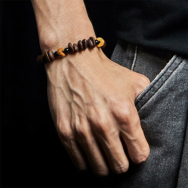 FREE Today: Simple And Meaningful Natural Coffee Beans Yak Bone Beads Bracelet