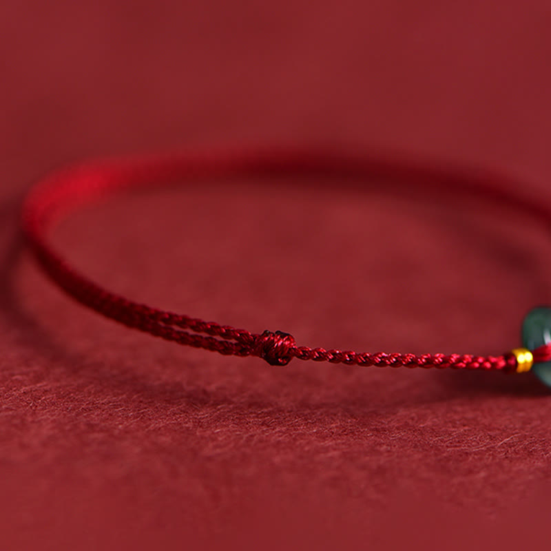 FREE Today: Fortune Connection Peace Buckle Copper Coins Jade Red String Bracelet Anklet