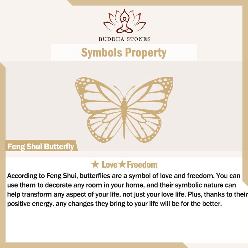 Buddha Stones Natural Butterfly Serpentine Jade Yanyuan Agate Luck Bracelet
