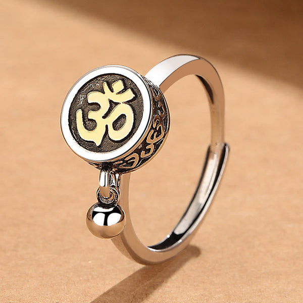 FREE Today: Mindfulness and Healing Om Symbol Adjustable Ring
