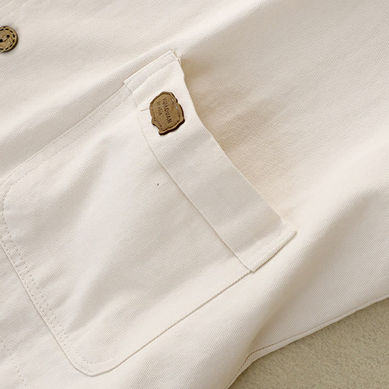 Buddha Stones Solid Color Front Buttons Sleeveless Women's Cotton Waistcoat With Pockets