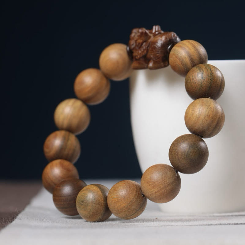 FREE Today: Positive and Attract Wealth Green Sandalwood Pixiu Bracelet