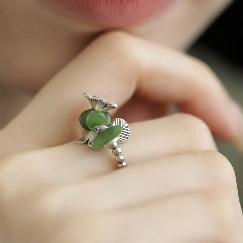 FREE Today: Luck and Balance Flower Pattern Copper Alloy Elastic Rope Ring