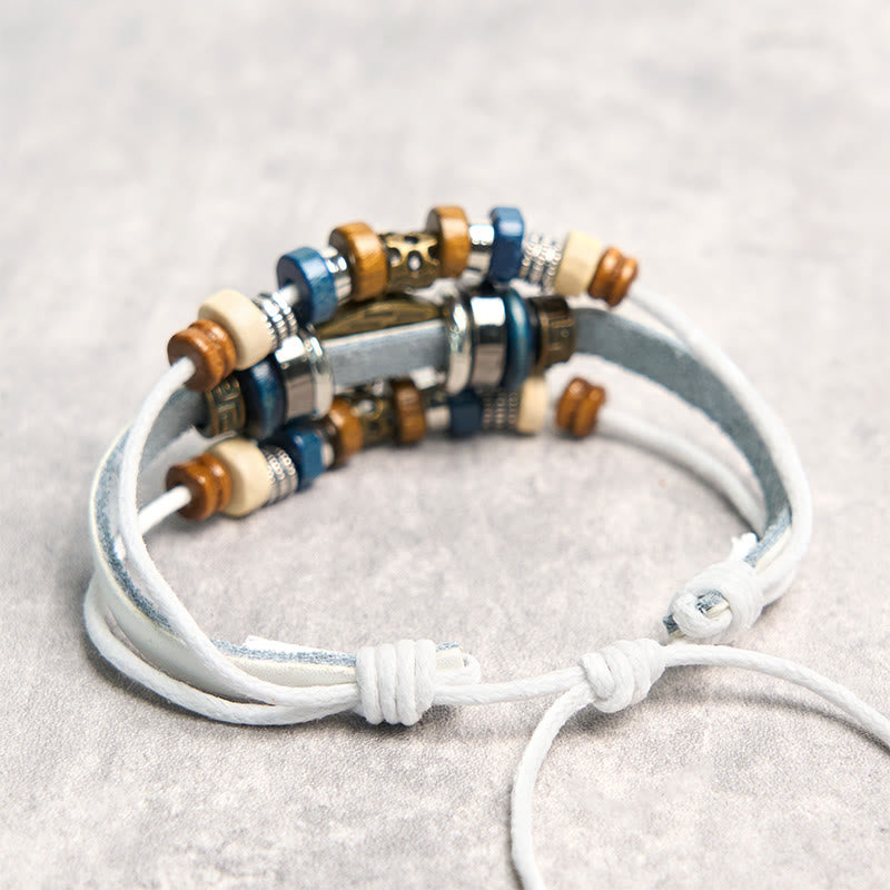 FREE Today: Protection and Blessing Evil Eye Leather Adjustable Bracelet