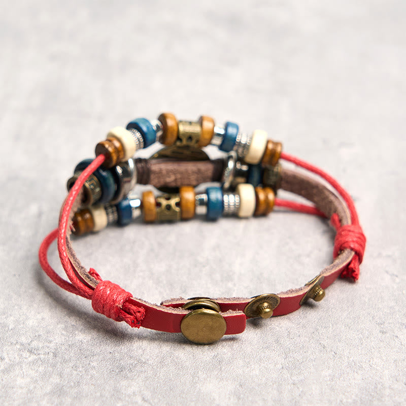 FREE Today: Protection and Blessing Evil Eye Leather Adjustable Bracelet