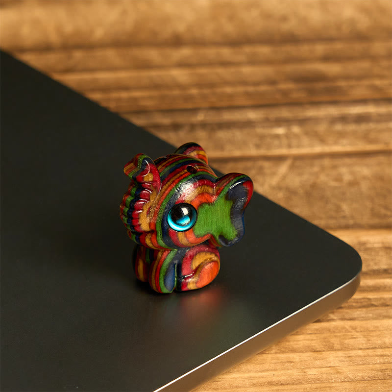 FREE Today: Reduce Stress and Strength 2Pcs Mini Rainbow Eucalyptus Elephant Carved Decoration