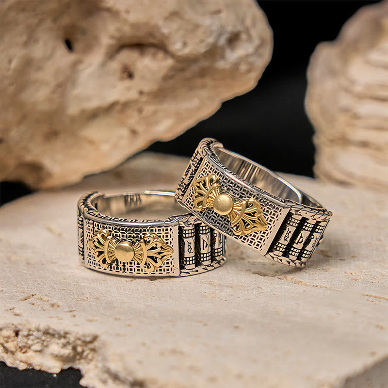 FREE Today: Wealth and Wisdom Vintage Prayer Wheel Om Mani Padme Hum Copper Adjustable Ring