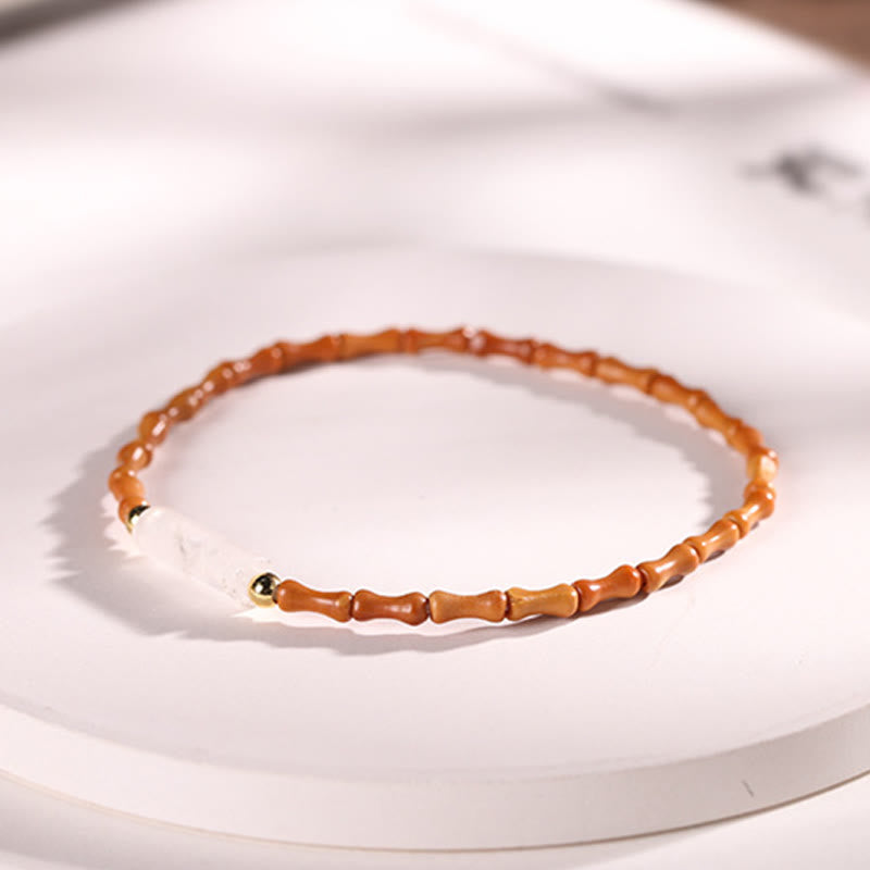 Buddha Stones Ultra-fine Olive Pit Peace Bracelet