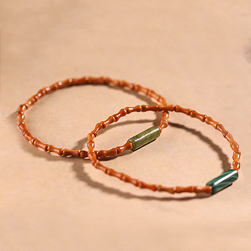 Buddha Stones Ultra-fine Olive Pit Peace Bracelet