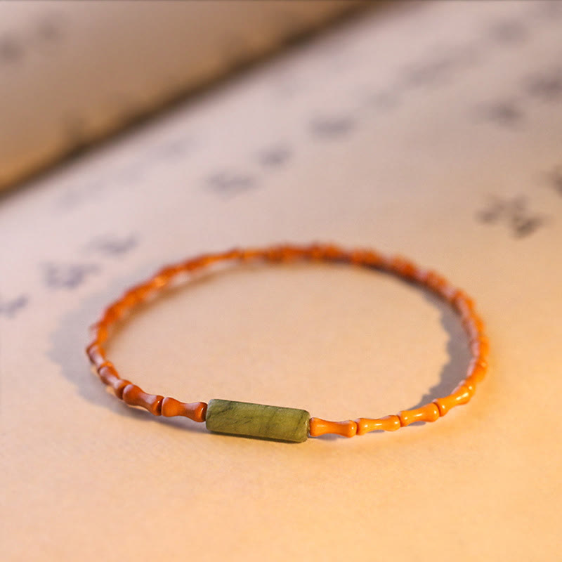 Buddha Stones Ultra-fine Olive Pit Peace Bracelet