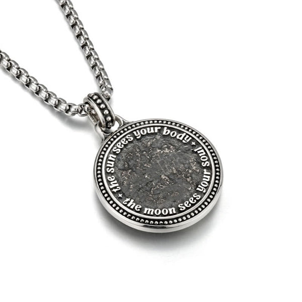 Buddha Stones Snack Yin Yang Symbol Copper Wealth Necklace Pendant