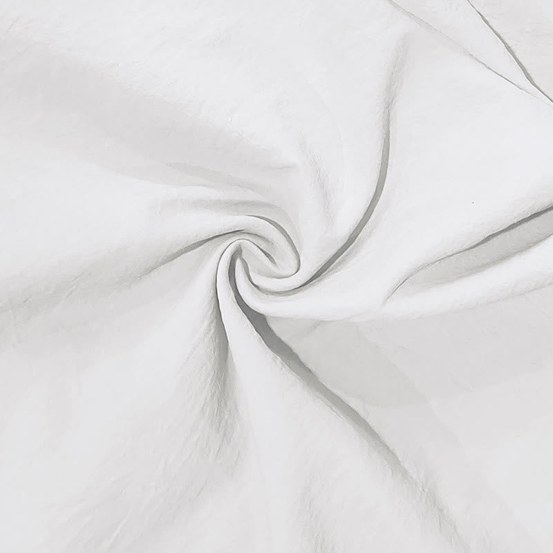 Buddha Stones Solid Color Buttons Fall Long Sleeve Linen Men's Shirt