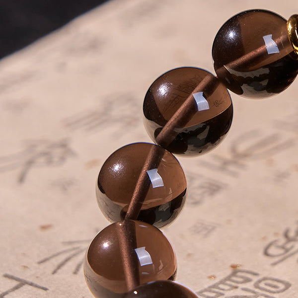 FREE Today: Positive and Courage Ice Obsidian Gold-stamped Sanskrit Bracelet