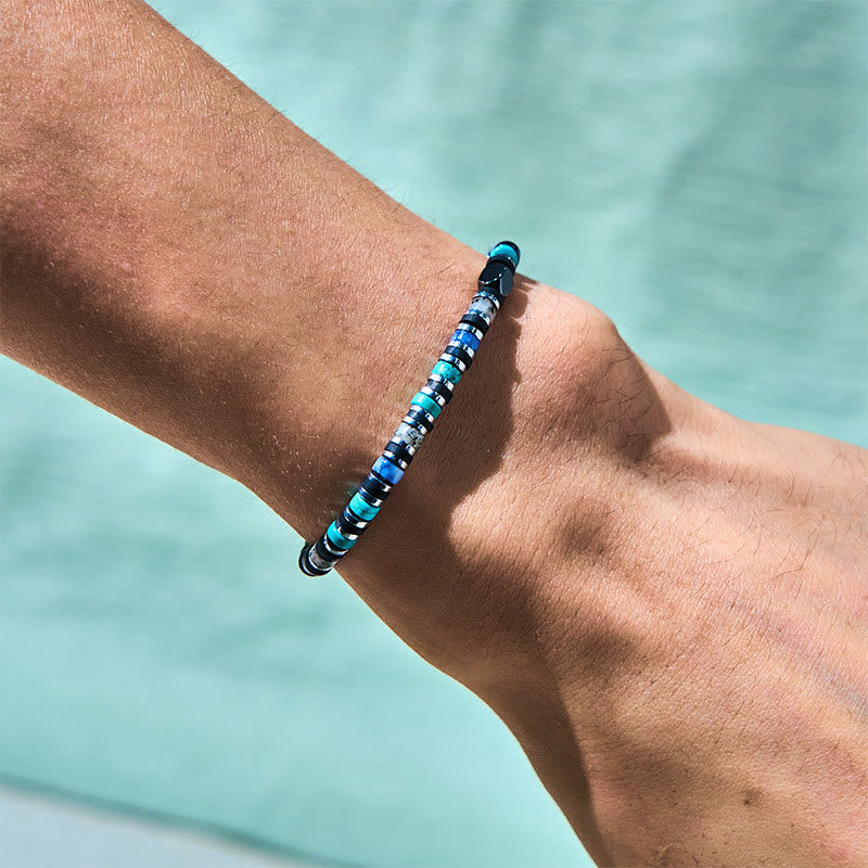 Buddha Stones Various Stones Hematite Turquoise Emperor Stone Powerful Support Bracelet