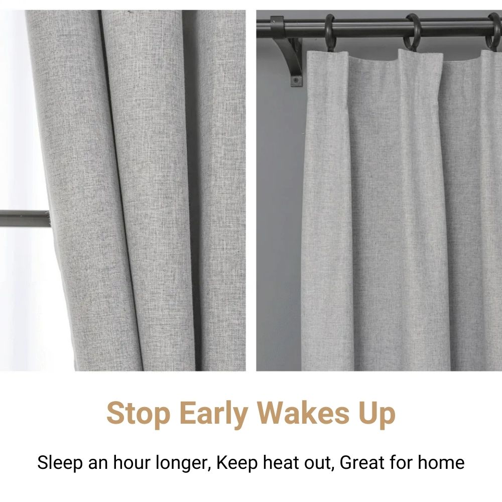 Lynn LuxuraTherm 100% Blackout Linen Curtains