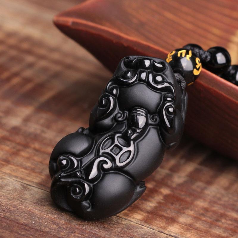 Eternal Guardian Pixiu Necklace – Obsidian Wealth Vault