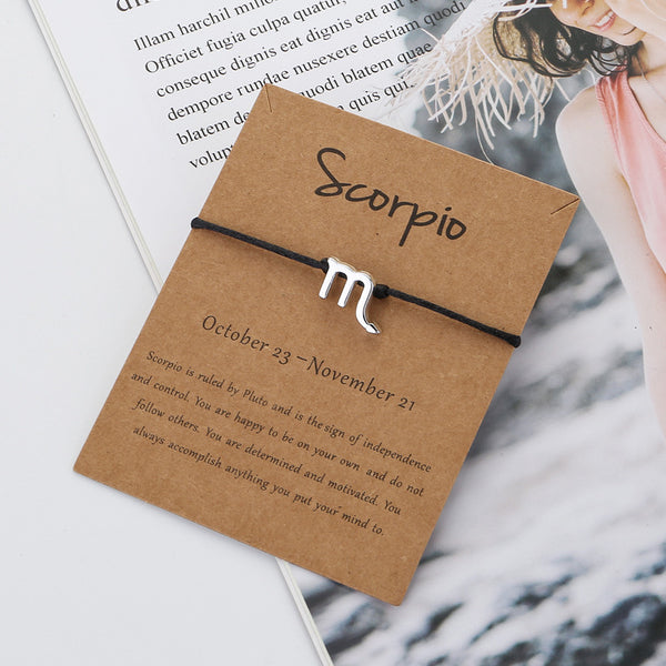 Stellar Bond Zodiac Rope Bracelet – Adjustable Couple Edition