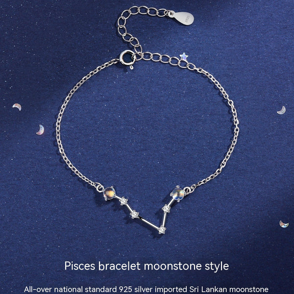 Lunar Grace Moonstone Zodiac Bracelet