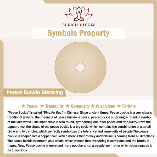 Buddha Stones Copper Coin Pattern Peace Buckle Copper Auspicious Necklace Pendant