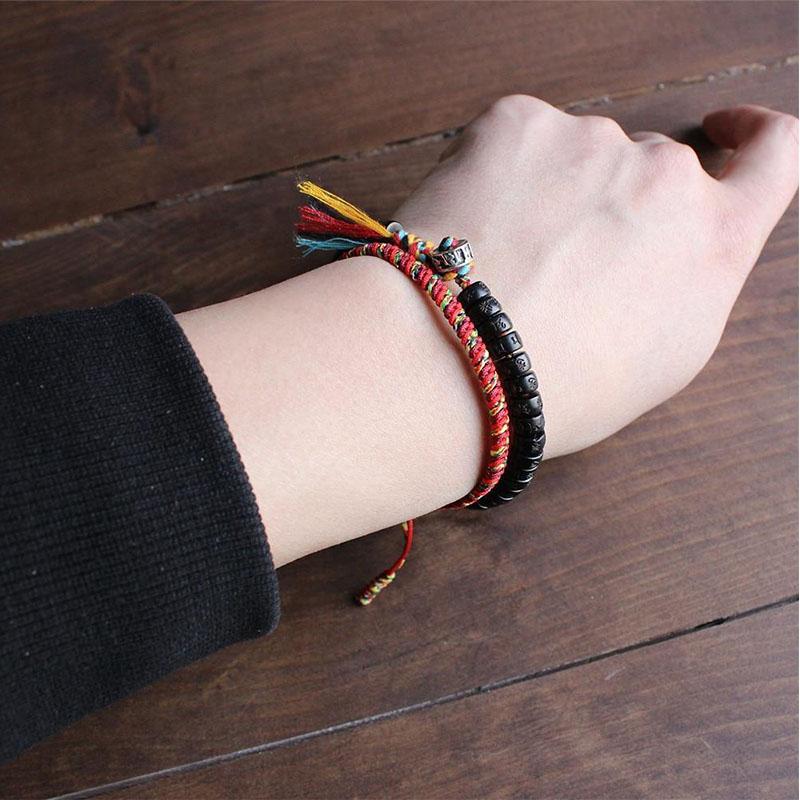 Sacred Om Mantra Coconut Bracelet – Wisdom Enhancer & Spiritual Shield
