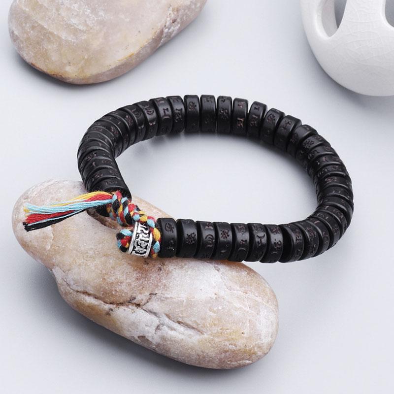 Sacred Om Mantra Coconut Bracelet – Wisdom Enhancer & Spiritual Shield