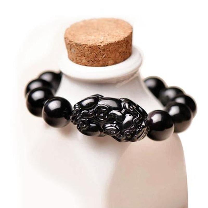 Eternal Guardian Pixiu Bracelet – Obsidian Wealth Shield
