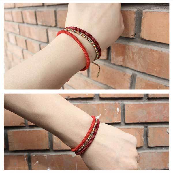 Infinite Luck Tibetan Knot Bracelet – Mantra-Charged Protection