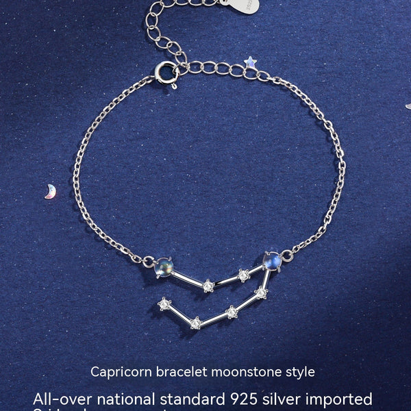 Lunar Grace Moonstone Zodiac Bracelet