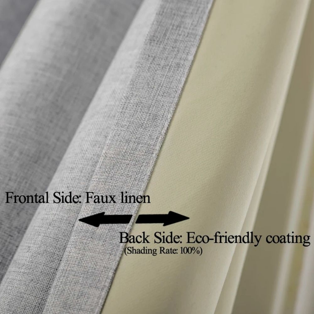 Lynn LuxuraTherm 100% Blackout Linen Curtains